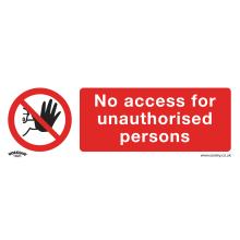 No Access Prohibition Safety Sign - Rigid Plastic - Pack of 10