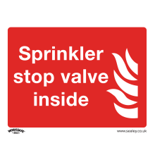 Sprinkler Stop Valve - Safe Conditions Safety Sign - Rigid Plastic - Pack of 10