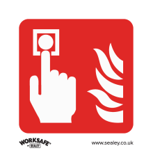 Fire Alarm Symbol - Safe Conditions Safety Sign - Rigid Plastic - Pack of 10