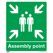 Assembly Point - Safe Conditions Safety Sign - Rigid Plastic