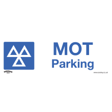 MOT Parking - Warning Safety Sign - Rigid Plastic - Pack of 10