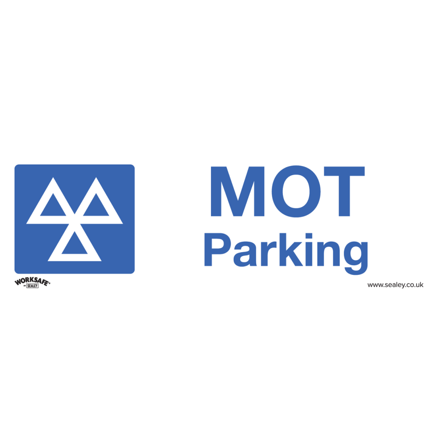 MOT Parking - Warning Safety Sign - Rigid Plastic - Pack of 10