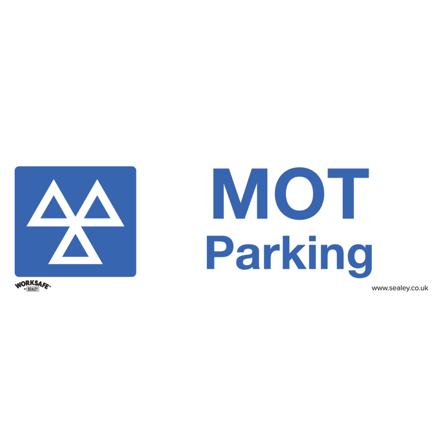 MOT Parking - Warning Safety Sign - Self-Adhesive Vinyl