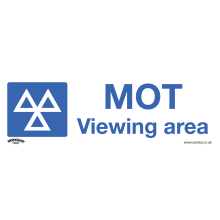 MOT Viewing Area - Warning Safety Sign - Rigid Plastic - Pack of 10