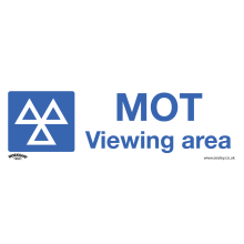 MOT Viewing Area - Warning Safety Sign - Rigid Plastic