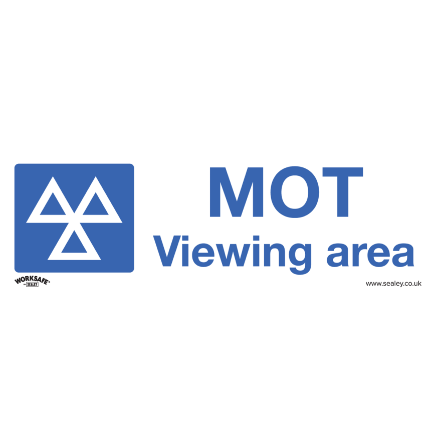 MOT Viewing Area - Warning Safety Sign - Rigid Plastic