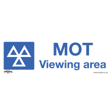 MOT Viewing Area - Warning Safety Sign - Self-Adhesive Vinyl - Pack of 10