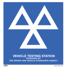 MOT Testing Station - Warning Safety Sign - Rigid Plastic - Pack of 10