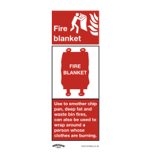 Fire Blanket - Safe Conditions Safety Sign - Rigid Plastic - Pack of 10