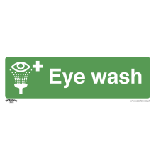 Eye Wash - Safe Conditions Safety Sign - Rigid Plastic - Pack of 10