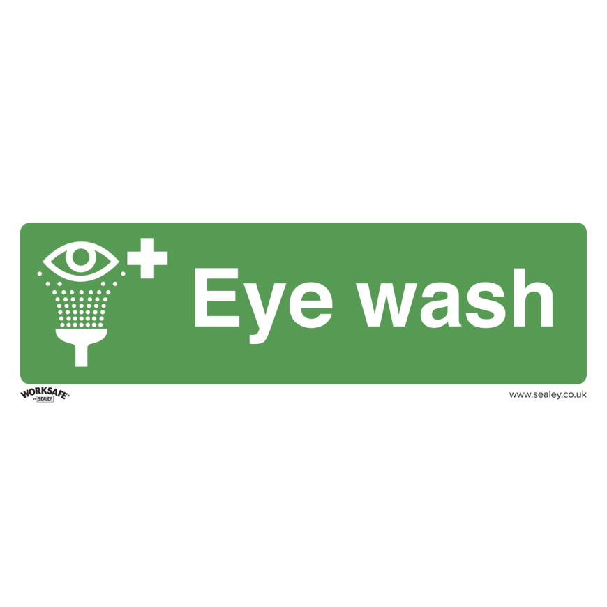 Eye Wash - Safe Conditions Safety Sign - Rigid Plastic