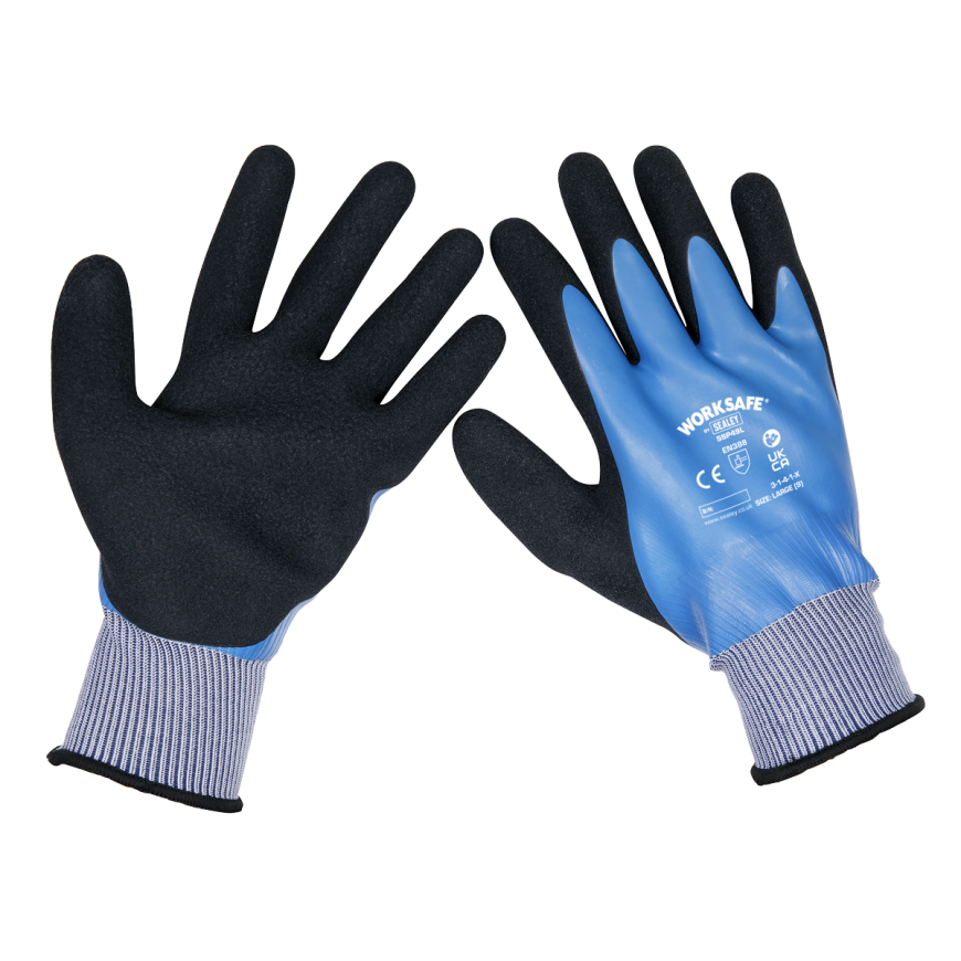 Waterproof Latex Gloves - (Large) - Pack of 6 Pairs