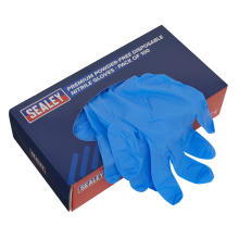 Premium Powder-Free Disposable Nitrile Gloves - Large - Pack of 100