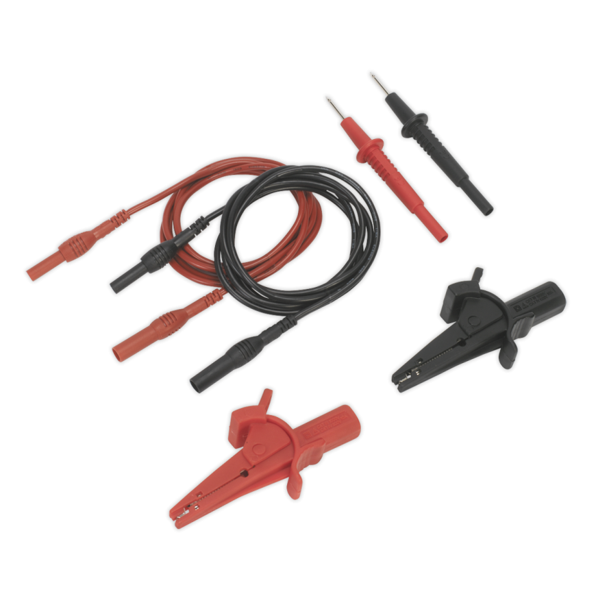 6pc Automotive Test Lead & Crocodile Clip Set