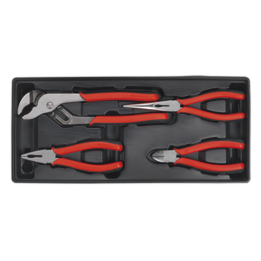 4pc Pliers Set with Tool Tray