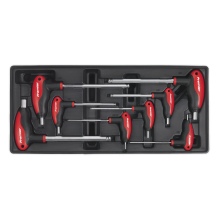 8pc T-Handle Ball-End Hex Key Set with Tool Tray