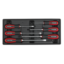 6pc Hammer-Thru Screwdriver Set with Tool Tray