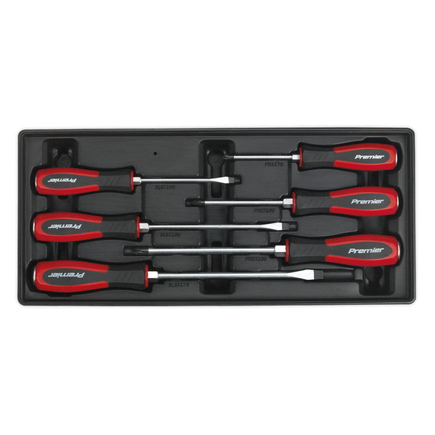 6pc Hammer-Thru Screwdriver Set with Tool Tray