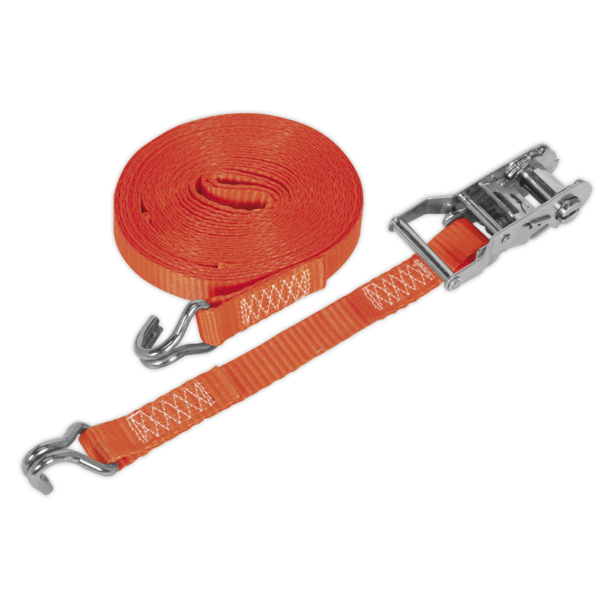 25mm x 10m Polyester Webbing Ratchet Strap 1500kg Breaking Strength