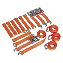 4pc Car Transporter Ratchet Strap Kit