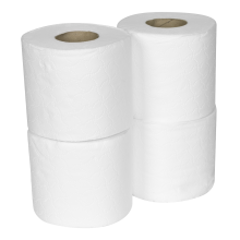 Plain White Toilet Roll - Pack of 4 x 10 (40 Rolls)