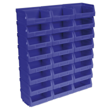 Plastic Storage Bin 105 x 85 x 55mm - Blue - Pack of 24