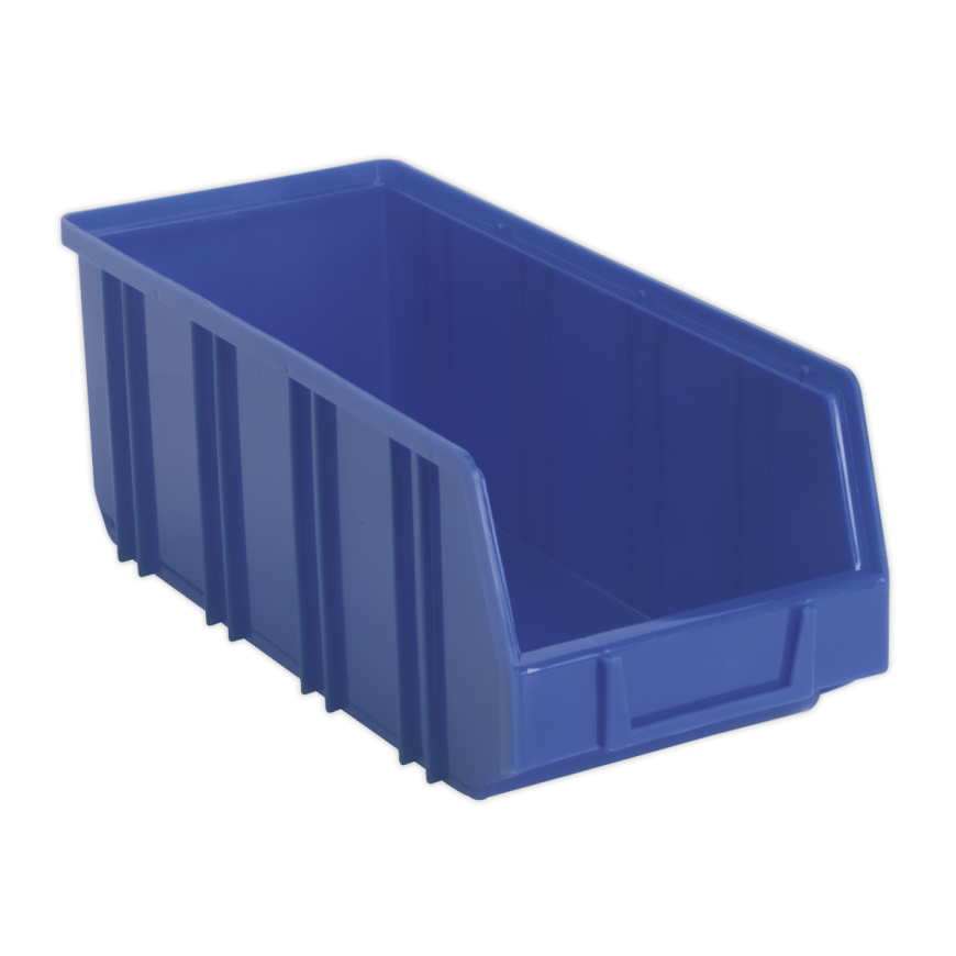 145 x 335 x 125mm Deep Plastic Storage Bin - Blue - Pack of 16