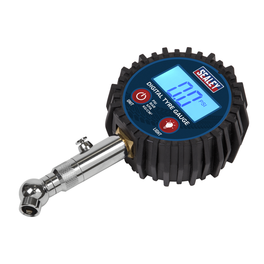 Digital Tyre Pressure Gauge with Swivel Head & Quick Release