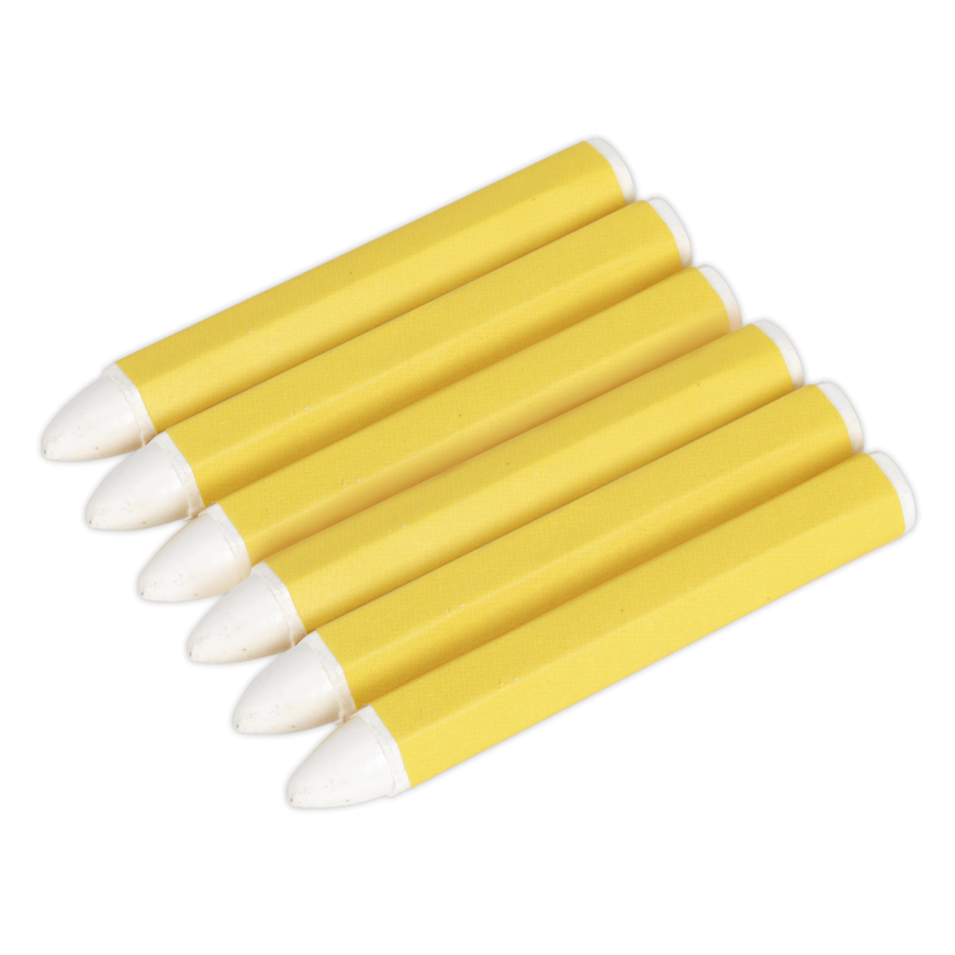 White Tyre Marking Crayon - Pack of 6