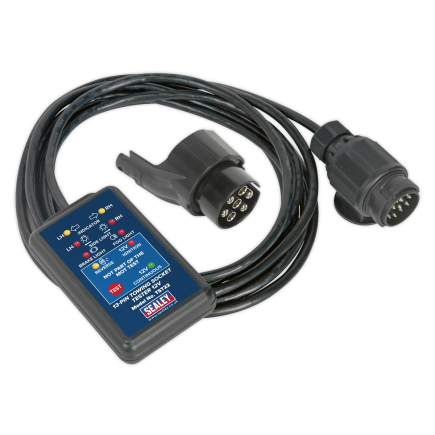 12V 13-Pin Towing Socket Tester - DVSA Approved