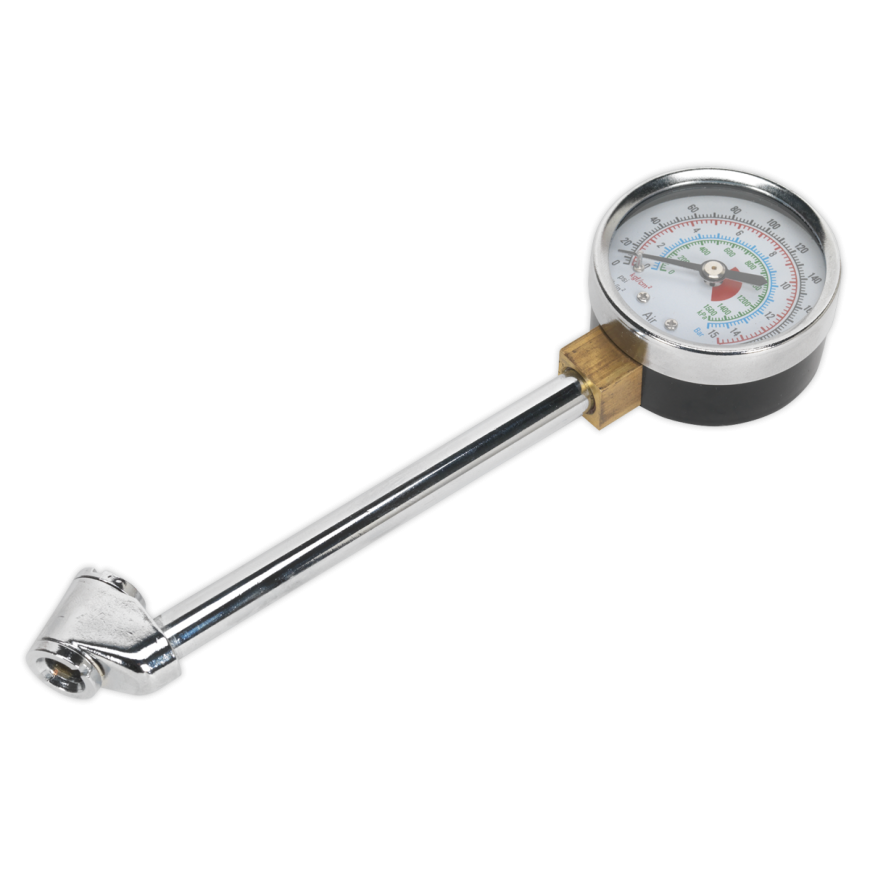 Tyre Pressure Gauge with Twin Connector