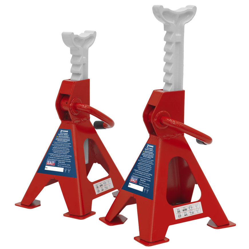 Ratchet Type Axle Stands (Pair) 2 Tonne Capacity per Stand