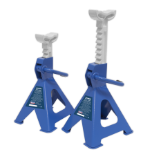 Ratchet Type Axle Stands (Pair) 2 Tonne Capacity per Stand - Blue