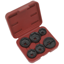 6pc Oil Filter Cap Wrench Set