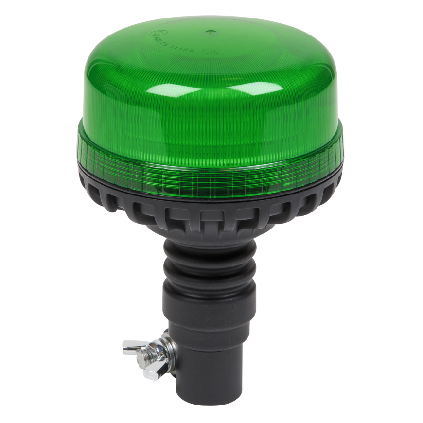 12V/24V SMD LED Warning Beacon with Flexible Spigot Fixing - Green