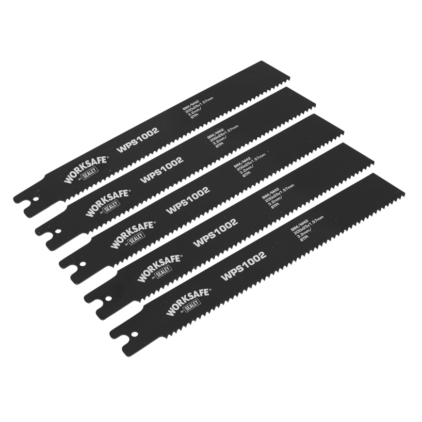 200 x 25 x 1.7mm 8tpi Pipe Saw Blade - Pack of 5