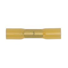 Ø6.8mm Yellow Heat Shrink Butt Connector Terminal - Pack of 50