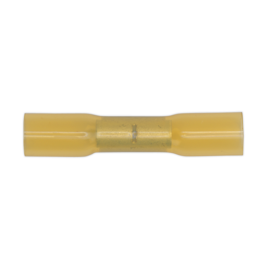 Ø6.8mm Yellow Heat Shrink Butt Connector Terminal - Pack of 50