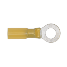 Ø8.4mm Yellow Heat Shrink Ring Terminal - Pack of 25